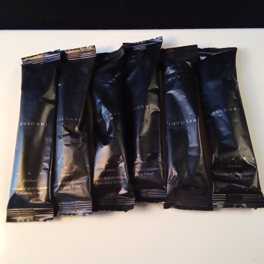 Bvlgari Black for Men Oshibori Refreshing Towels 6 pcs